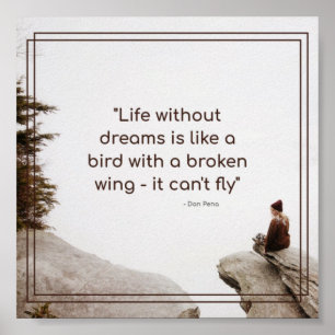 Poster Motivacional - Cotação de Vida Inspiracional