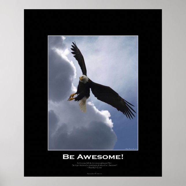 POSTER Motivacional da Águia Balda Voadora SONHA (Frente)
