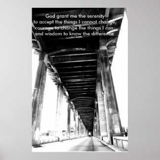 Poster Motivacional de oração de serenidade
