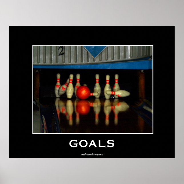 Poster Motivacional de Pins de boliche (Frente)