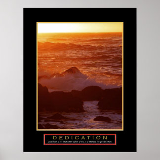 Poster motivacional - "Dedicação" - 22"x28"