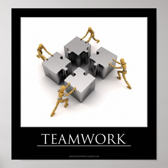 Poster Motivacional do trabalho em equipe (Frente)