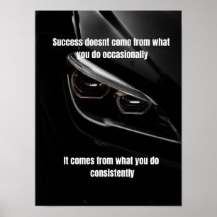 Pôster Motivacional Inspirado na BMW – Dirija Seu 