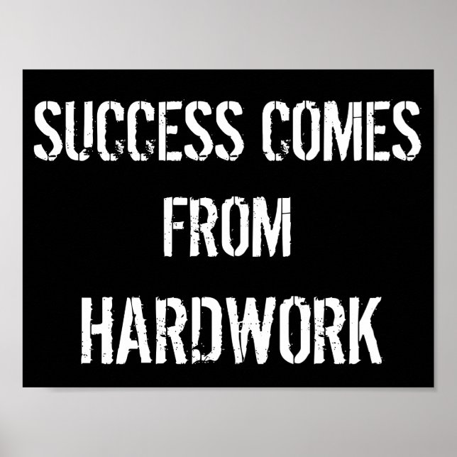 Poster Motivacional Preto e Branco (Frente)