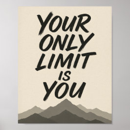Poster Motivacional | Tipografia Negrita e Arte de Montan