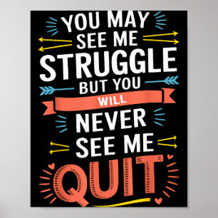 Poster Motivacional Você Pode Me Ver Lutar, Inspiração