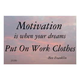 PÔSTER MOTIVATION-BEN FRANKLIN