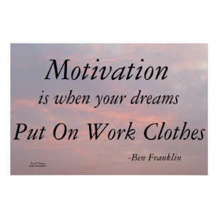 PÔSTER MOTIVATION-BEN FRANKLIN