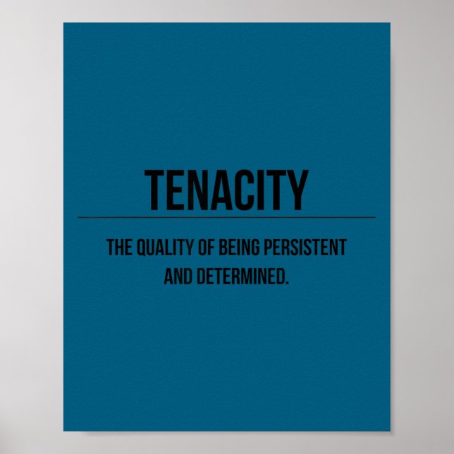 Poster Motivation Tenacity Entrepreneur Slogan Quote  (Frente)
