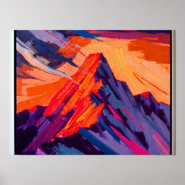 Poster Motivational Abstract Landscape: Summit Ascend (Frente)