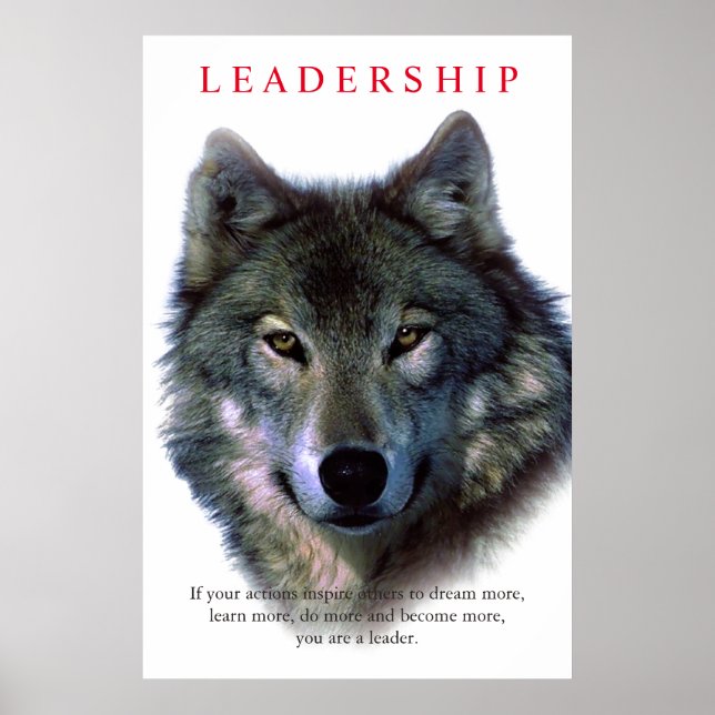 Poster Motivational Leadership Wolf Eyes (Frente)