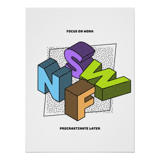 Pôster Motivational Poster Office Decor | Bold Quote (Frente)