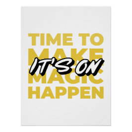 Pôster Motivational Poster Typography | Gym Focus