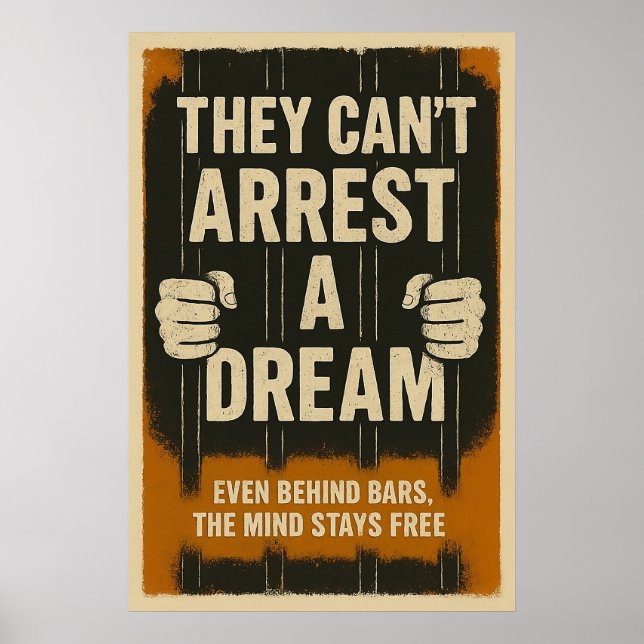 Poster Motivational Quote about Freedom and Dream Vintage (Frente)