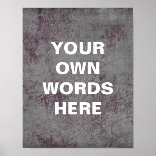 Pôster Motivational Quote Poster, distressed blue purple