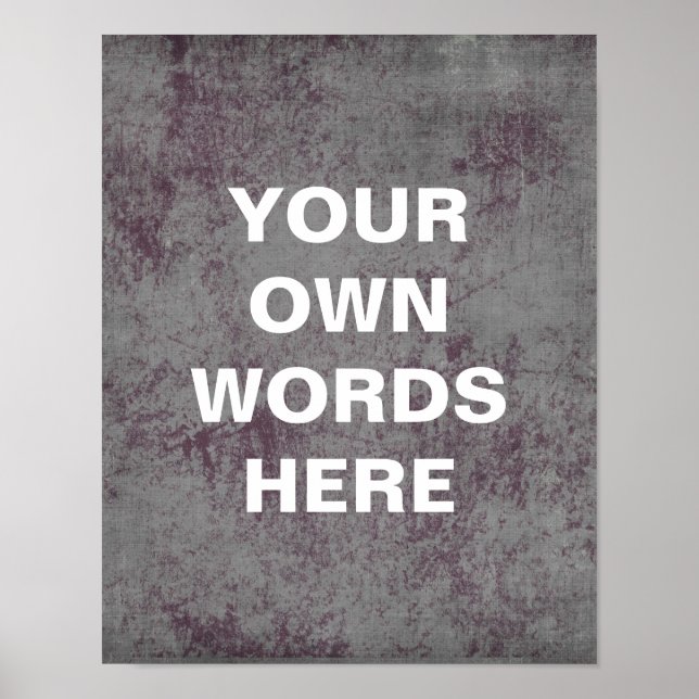 Pôster Motivational Quote Poster, distressed blue purple (Frente)
