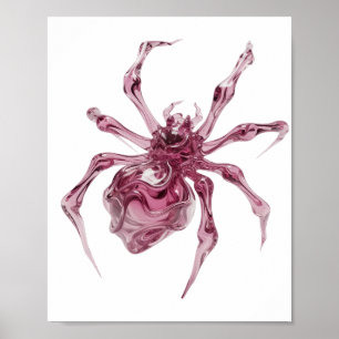 Poster Motivo Artístico Arte Abstrata Rosa