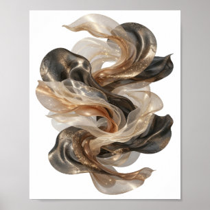 Poster Motivo Artístico de ARTE ABSTRATO Cinzento Engraça