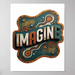 Poster Motivo Artístico Laranja Clássico IMAGINE