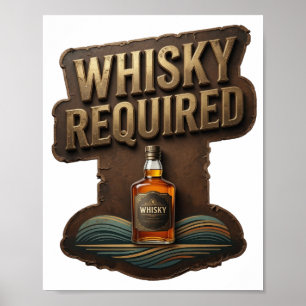Poster Motivo Artístico Sharp Gold WHISKY NECESSÁRIO
