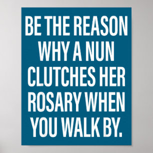 Poster Motivo pelo qual a freira agarra seu terço quando