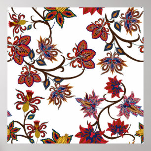 Poster Motivos orientais. Padrão sem costura com beleza