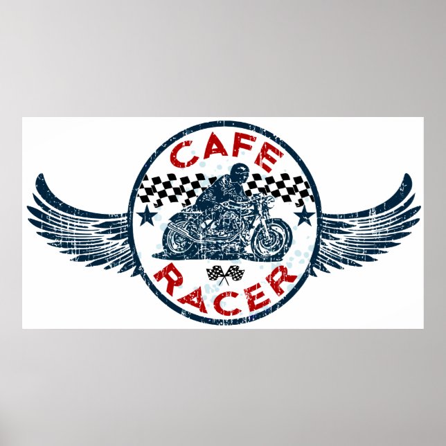 Poster Moto Cafe Racer (Frente)