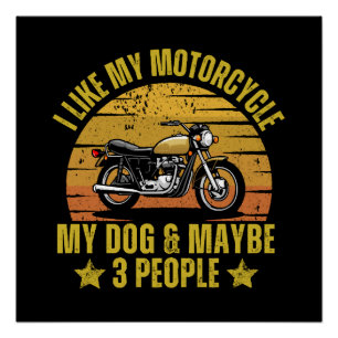 Pôster Moto de Cachorro