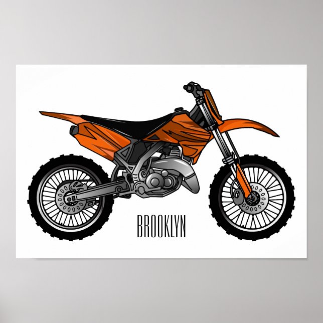 89 cm x 58 cm adesivos de parede retrô motocross desenho animado