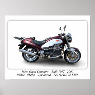 Poster Moto Guzzi Centauro Moto Clássico - Tamanho A3