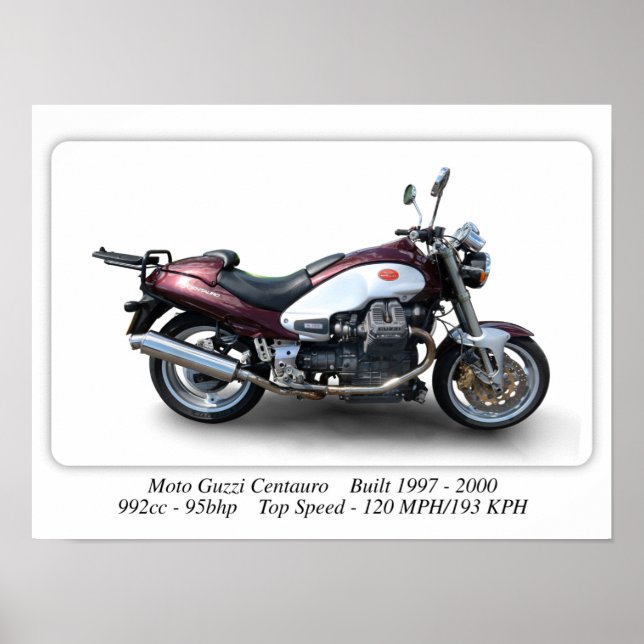 Poster Moto Guzzi Centauro Moto Clássico - Tamanho A3 (Frente)