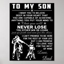 Poster Moto Para Meu Filho Pai De Amor