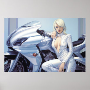 Poster Motocicleta Babe airpush art