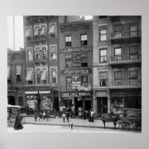 Pôster Motocicleta & bicicleta Venda, 1910