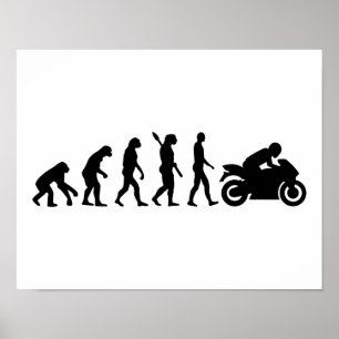 Poster Motocicleta da evolução