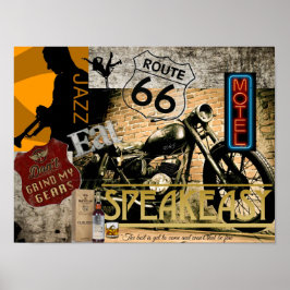 Poster Motocicleta de alta velocidade 66 Jazz