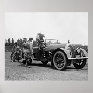 Pôster Motocicleta do Corpo do Marines, 1920