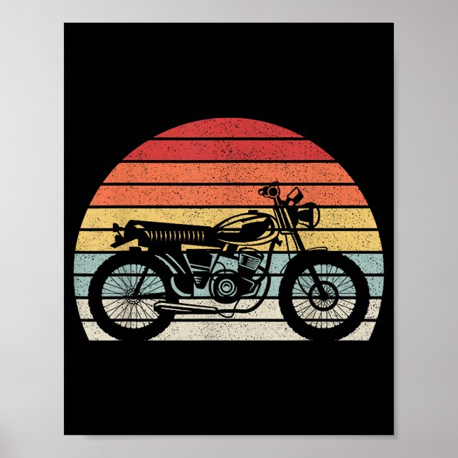Poster Motocicleta Retro Vintage (Frente)