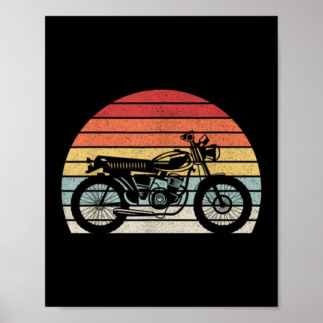 Poster Motocicleta Vintage Retro (Frente)