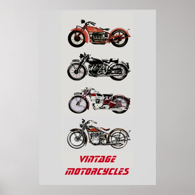 PÔSTER MOTOCICLETAS CLÁSSICAS (Frente)