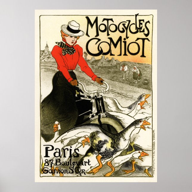Pôster Motocicletas Comiot, Steinlen (Frente)