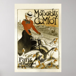 Poster Motocicletas Comiot Vintage Publicidade Francesa
