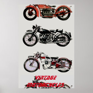 Pôster MOTOCICLETAS do vintage