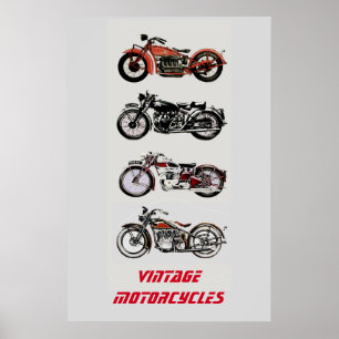 Pôster MOTOCICLETAS do vintage