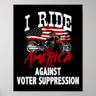 Poster Motociclista anti-Trump resiste contra a supressão