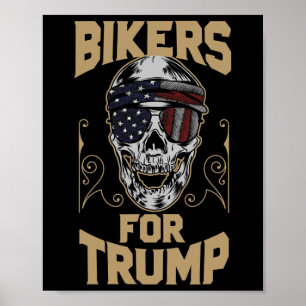 Poster Motociclista de motocicleta para vozes pró-Trump