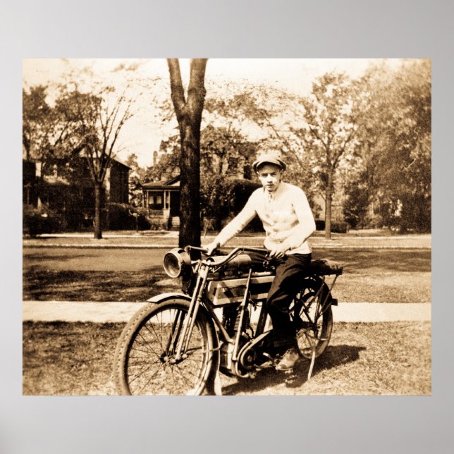 Pôster Motociclo antigo (Frente)