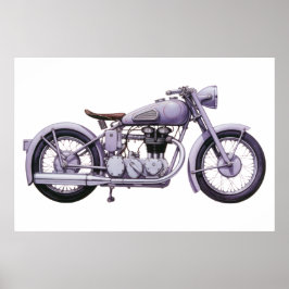 Poster Motociclo clássico IX