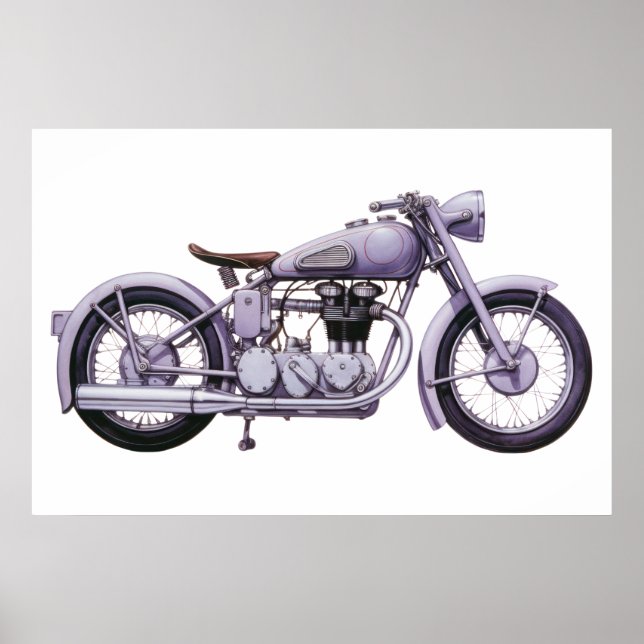 Poster Motociclo clássico IX (Frente)