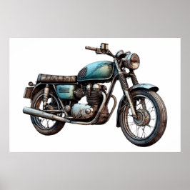 Poster Motociclo clássico VIII